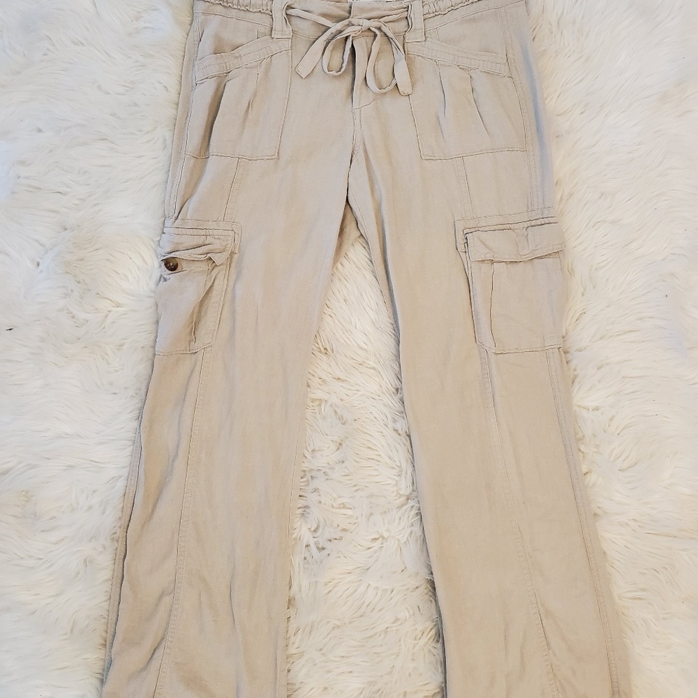 Old Navy linen cargo pants
